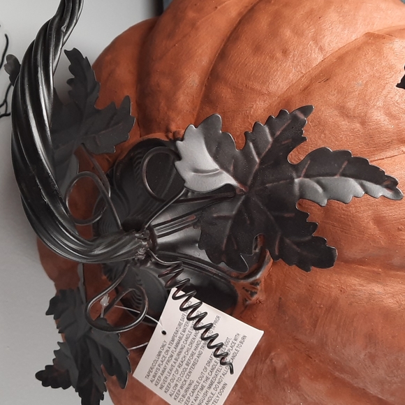 Large Rustic Painted Jack O' Lantern 3D Indoor Outdoor Porch Halloween NWT - Picture 3 of 7